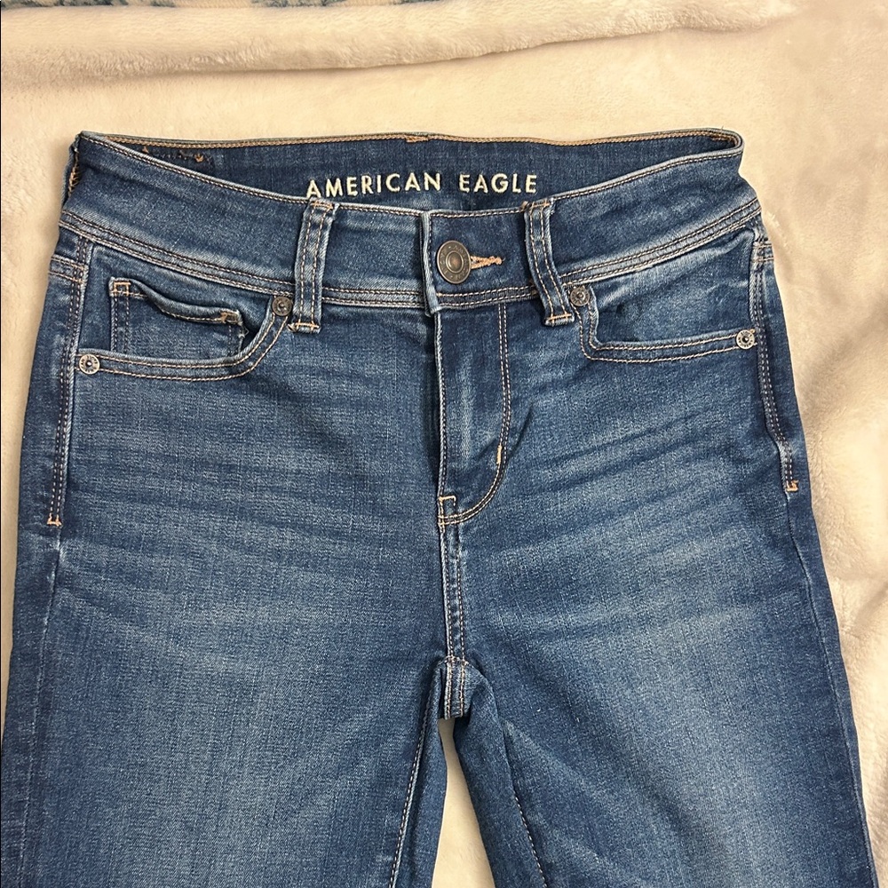 American Eagle Dark Blue Kickboot Jeans - Picture 3 of 4